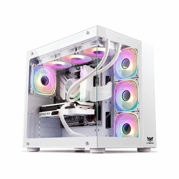 BOITIER HYBROK TITAN EVO 7 FANS ARGB BLANC