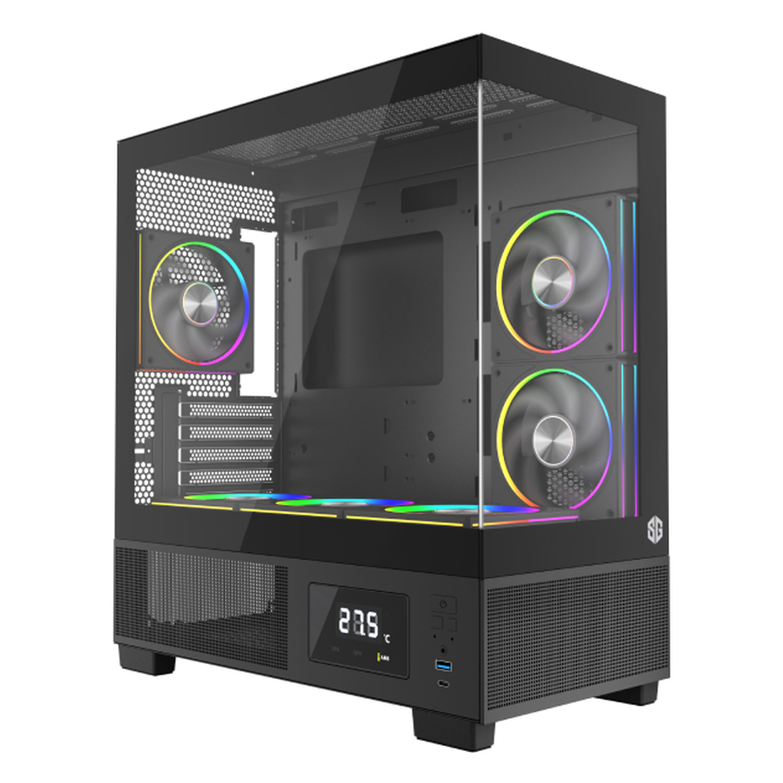 BOITIER SG PRO MINI V2 6 FAN ARGB NOIR