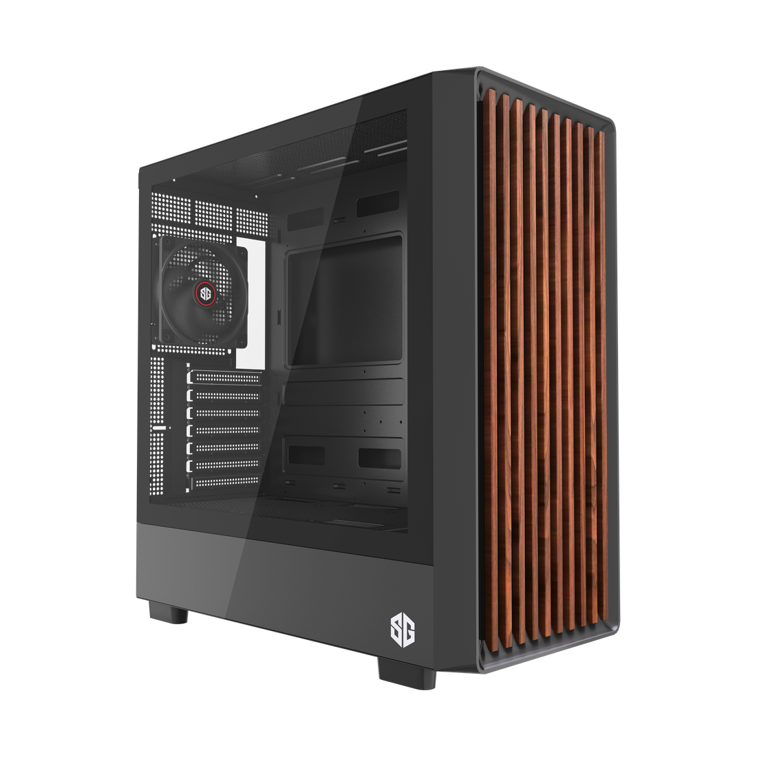 BOITIER SG WOOD 4 FAN NOIR