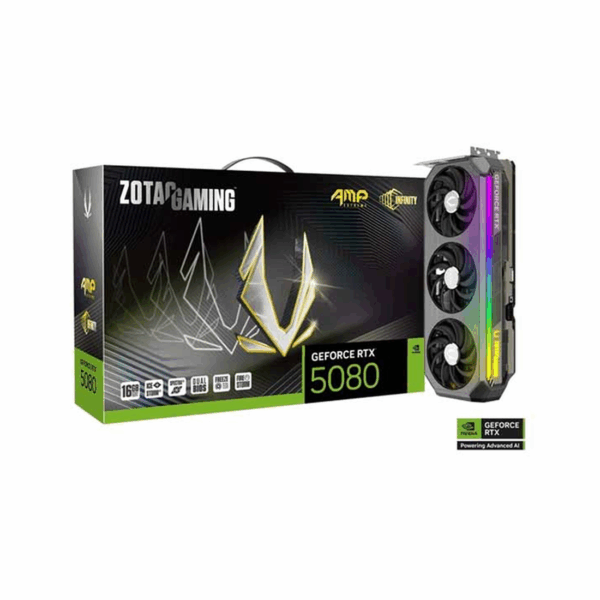 CARTE GRAPHIQUE ZOTAC GAMING GEFORCE RTX 5080 AMP EXTREME INFINITY 16GB GDDR7